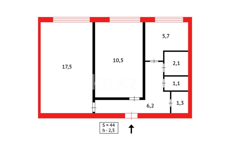 Продажа 2-комнатной квартиры, 44 м² - Продажа недвижимости в Казахстане - страница 14 фото 5 из 5