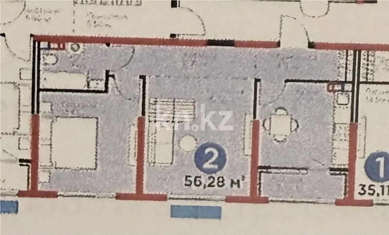 Продажа 2-комнатной квартиры, 56.28 м² - Продажа двухкомнатных квартир в Медеуском р-не Алматы - страница 11 фото 1 из 1