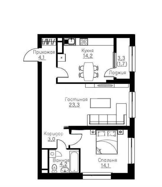 Продажа 2-комнатной квартиры, 65 м² - Продажа квартир в новостройках Алматы - страница 303 фото 1 из 1