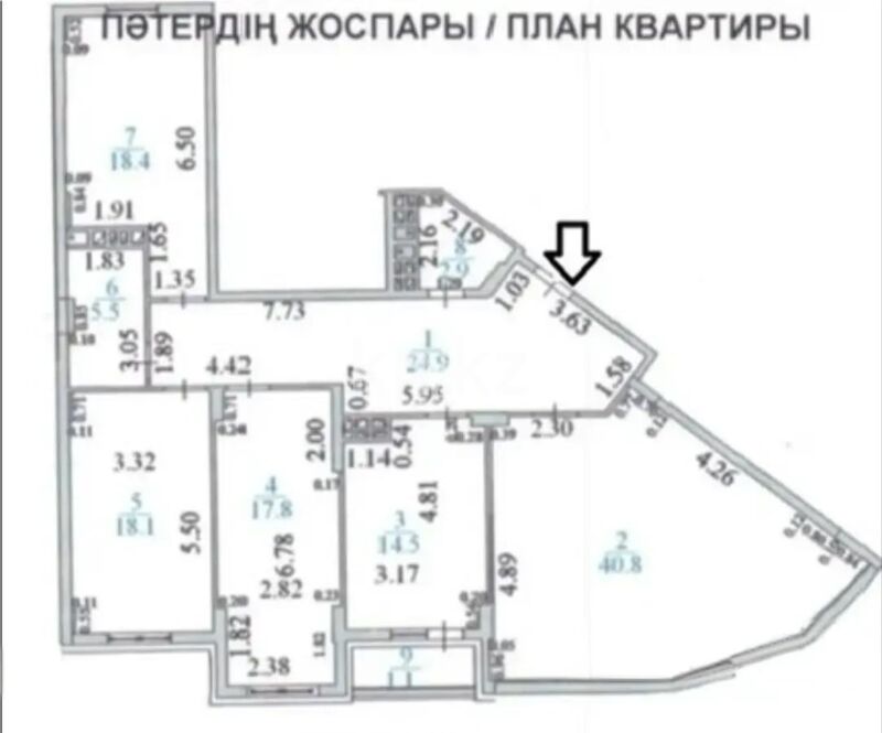 Продажа 4-комнатной квартиры, 146 м² - Продажа четырехкомнатных квартир в монолитно-каркасном доме в Казахстане - страница 15 фото 8 из 8