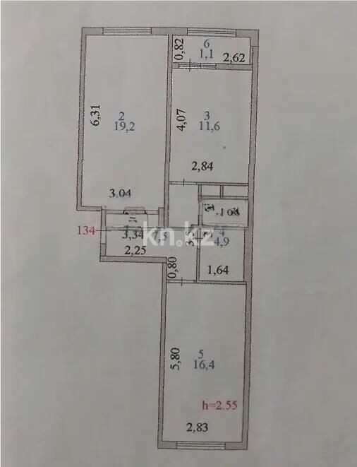 Продажа 2-комнатной квартиры, 61 м² - Продажа двухкомнатных квартир в р-не Сарайшык Астаны - страница 36 фото 6 из 6