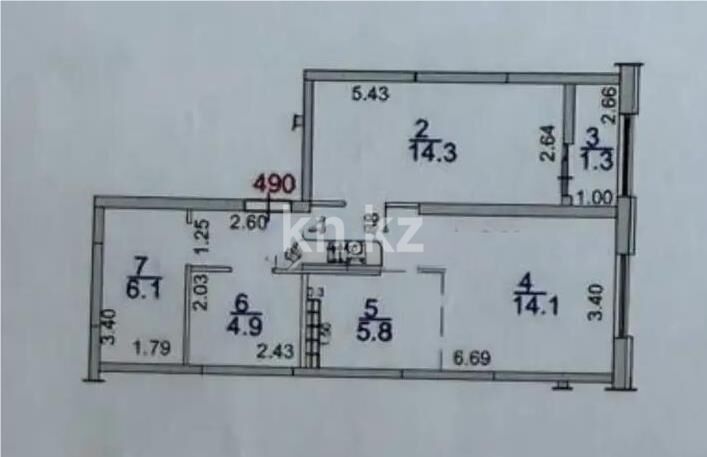 Продажа 2-комнатной квартиры, 52 м² - Продажа двухкомнатных квартир в Алатауском р-не Алматы - страница 23 фото 3 из 3
