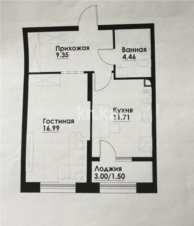 Продажа 1-комнатной квартиры, 44 м² - Продажа квартир в Алатауском р-не Алматы - страница 7 фото 1 из 1