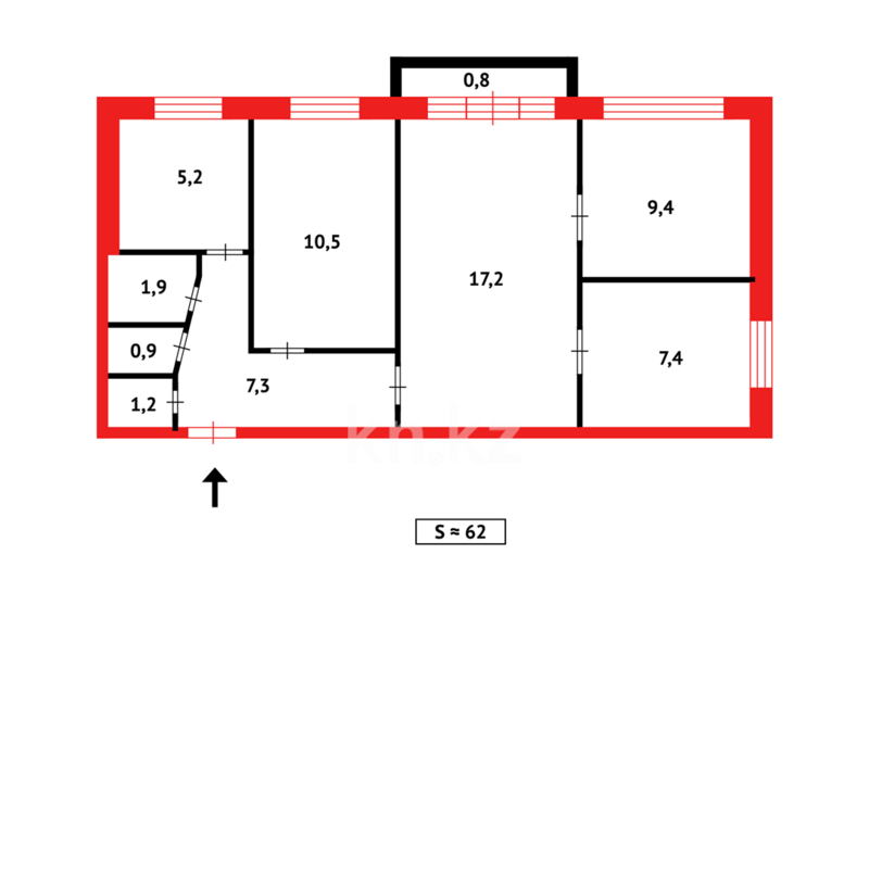 Продажа 4-комнатной квартиры, 61 м² - Недвижимость в Темиртау - страница 27 фото 14 из 14