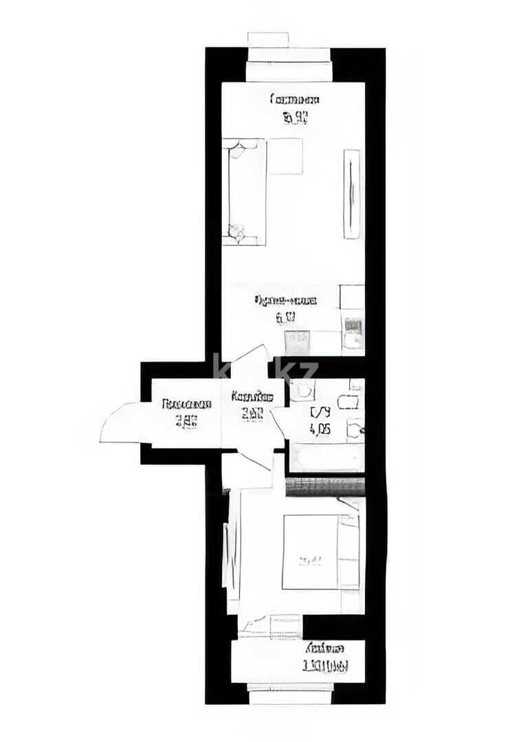 Продажа 2-комнатной квартиры, 47 м² - Продажа двухкомнатных квартир в р-не Нура Астаны - страница 45 фото 1 из 1