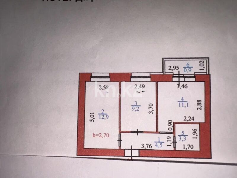 Продажа 2-комнатной квартиры, 45 м² - Продажа квартир в блочном доме в Астане - страница 42 фото 4 из 4