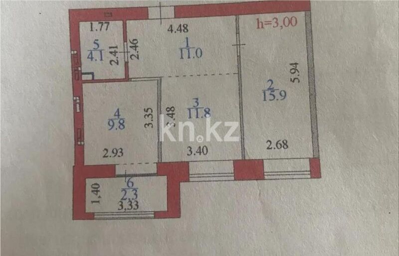 Продажа 2-комнатной квартиры, 56 м² - Продажа двухкомнатных квартир в р-не Сарыарка Астаны фото 6 из 6