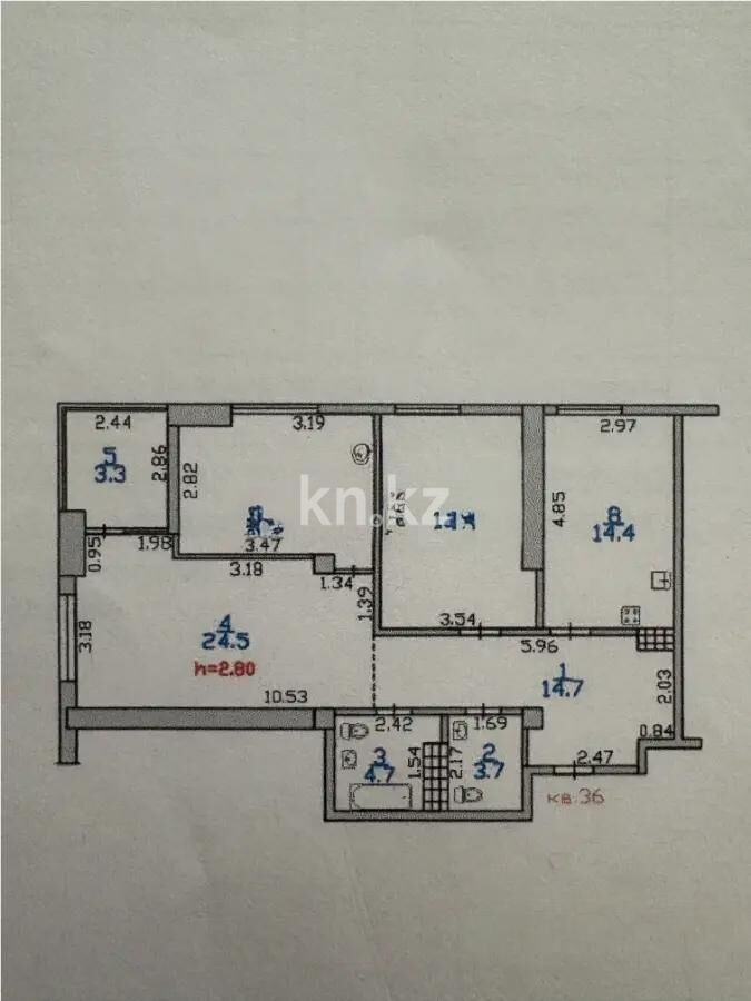 Продажа 3-комнатной квартиры, 95 м² - Продажа трехкомнатных квартир в монолитном доме в Алматы - страница 4 фото 3 из 3