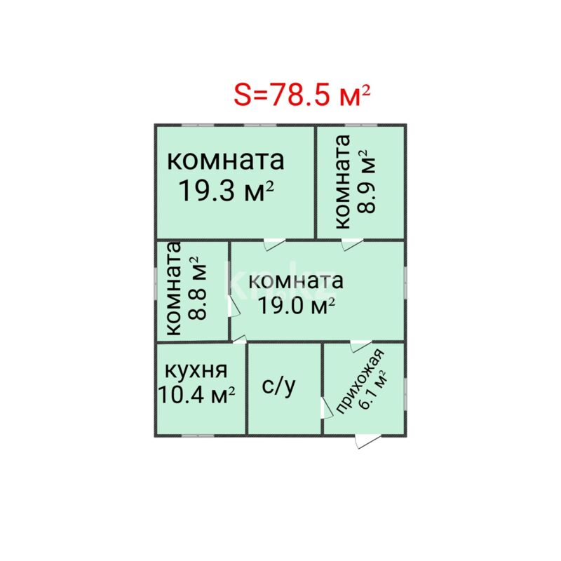 Продажа 4-комнатного дома, 79 м² - Недвижимость в Костанае - страница 2 фото 6 из 21
