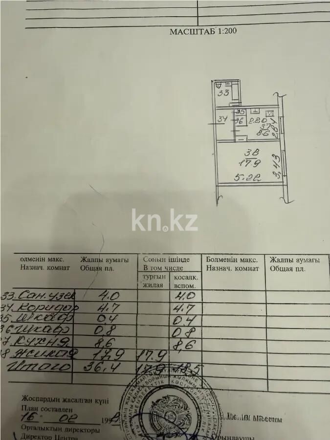 Продажа 1-комнатной квартиры, 36.4 м² - Продажа квартир в Алматы - страница 259 фото 4 из 4