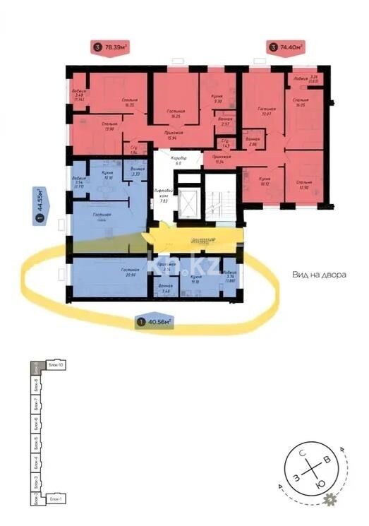 Продажа 2-комнатной квартиры, 40.56 м² - Продажа двухкомнатных квартир в кирпичном доме в Астане - страница 51 фото 1 из 1