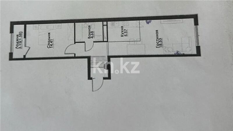 Продажа 2-комнатной квартиры, 50 м² - Продажа квартир в Казахстане - страница 230 фото 3 из 3