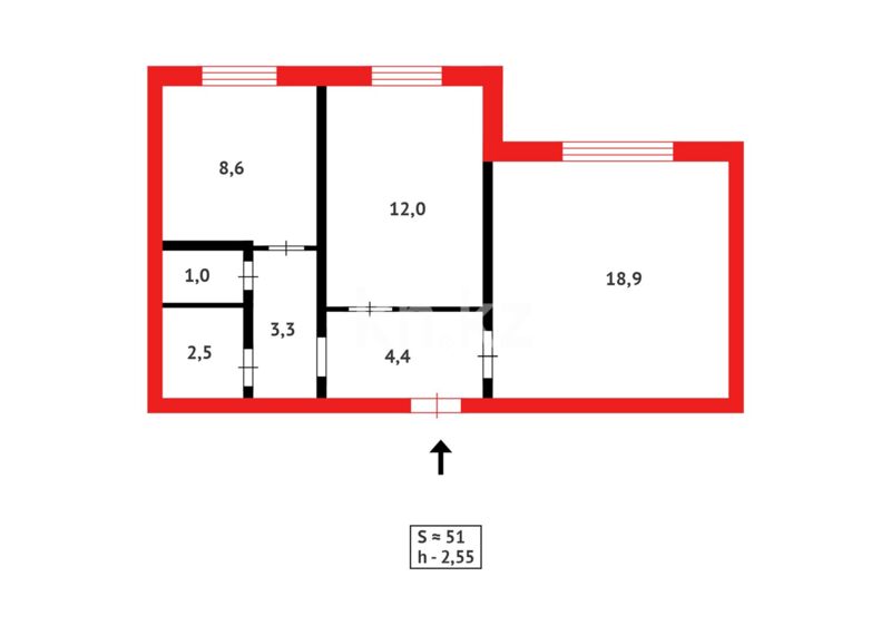 Продажа 2-комнатной квартиры, 50 м² - Продажа квартир в панельном доме в Казахстане - страница 99 фото 7 из 7