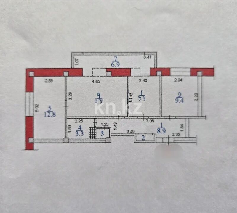 Продажа 3-комнатной квартиры, 66.5 м² - Продажа трехкомнатных квартир в Бостандыкском р-не Алматы - страница 24 фото 4 из 4