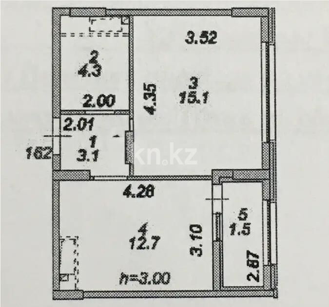 Продажа 1-комнатной квартиры, 37 м² - Продажа однокомнатных квартир в р-не Нура Астаны фото 1 из 1