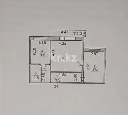 Продажа 2-комнатной квартиры, 54 м² - Продажа двухкомнатных квартир на Юго-Востоке Караганды - страница 6 фото 7 из 7