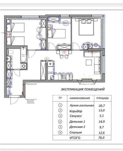 Продажа 4-комнатной квартиры, 73 м² - Продажа четырехкомнатных квартир от собственников в Алматы - страница 3 фото 3 из 3