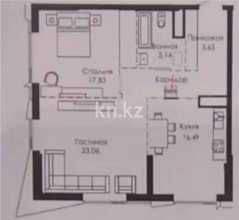Продажа 2-комнатной квартиры, 74.49 м² - Продажа двухкомнатных квартир в Астане - страница 74 фото 1 из 1