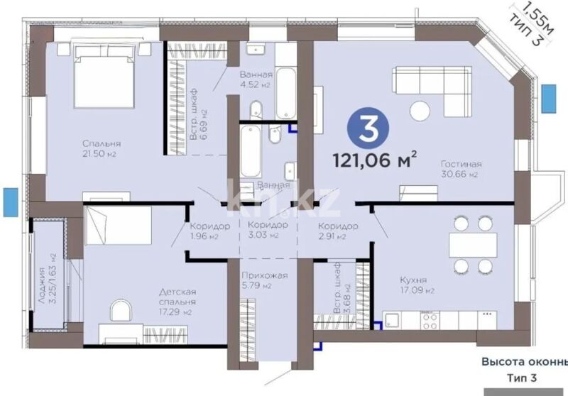 Продажа 3-комнатной квартиры, 121 м² - Продажа квартир в новостройках Астаны - страница 41 фото 5 из 5