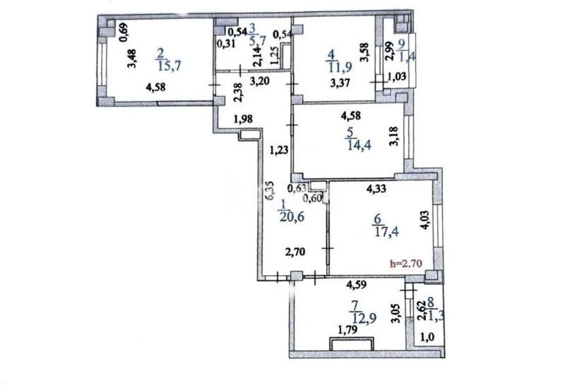 Продажа 4-комнатной квартиры, 101.5 м² - Продажа зданий в Актау фото 12 из 14