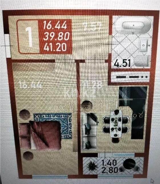 Продажа 1-комнатной квартиры, 41.2 м² - Недвижимость в Казахстане - страница 2 фото 1 из 1