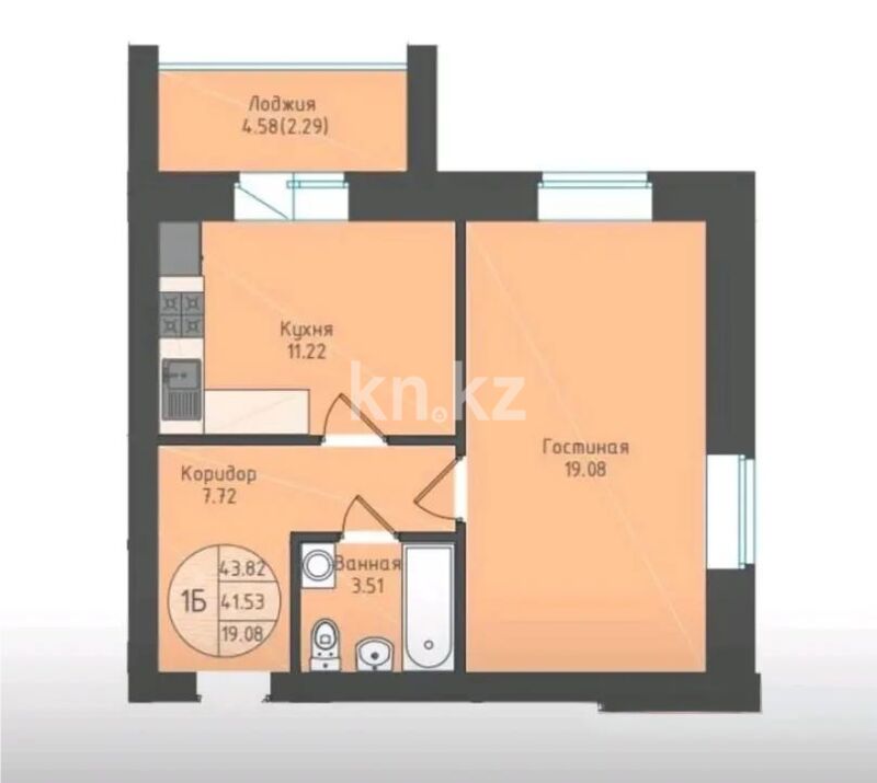 Продажа 1-комнатной квартиры, 44 м² - Продажа однокомнатных квартир в р-не Нура Астаны - страница 25 фото 2 из 2