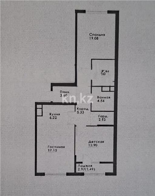 Продажа 3-комнатной квартиры, 78.1 м² - Продажа трехкомнатных квартир в монолитно-каркасном доме в Алматы - страница 75 фото 1 из 1