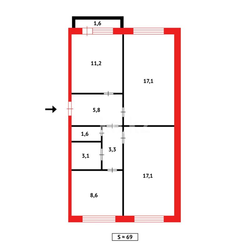 Продажа 3-комнатной квартиры, 75 м² - Продажа трехкомнатных квартир в Темиртау - страница 2 фото 18 из 18