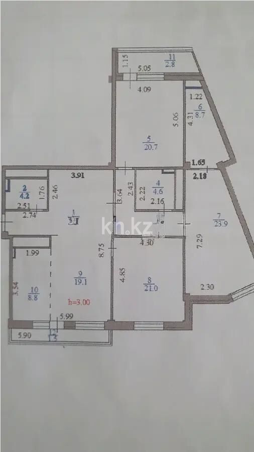 Продажа 4-комнатной квартиры, 143 м² - Продажа четырехкомнатных квартир в кирпичном доме в Казахстане фото 9 из 9