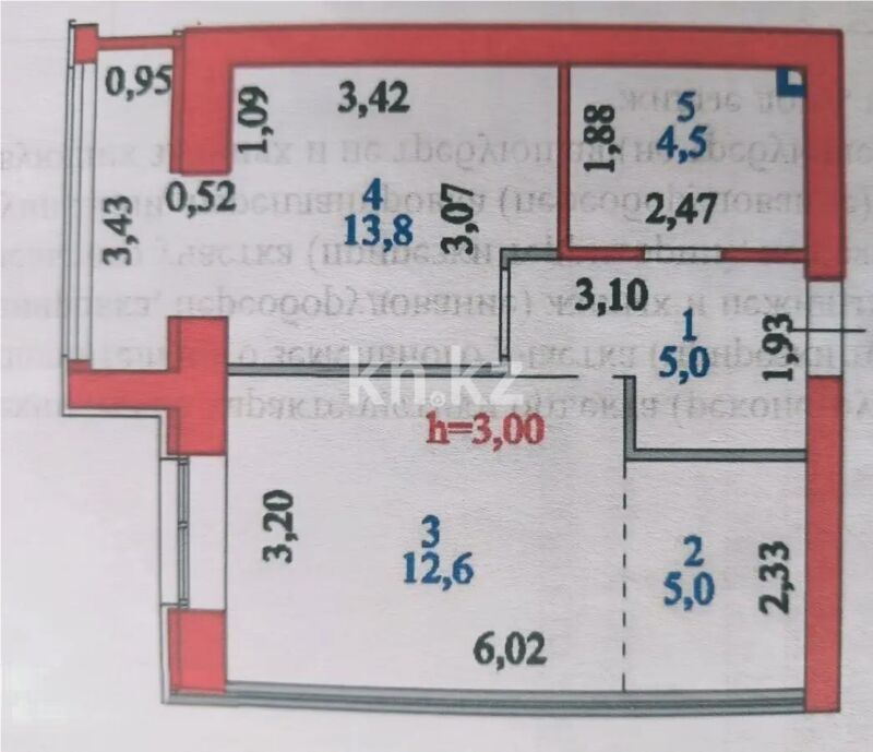 Продажа 2-комнатной квартиры, 40.1 м² - Продажа двухкомнатных квартир в кирпичном доме в Казахстане - страница 113 фото 6 из 6