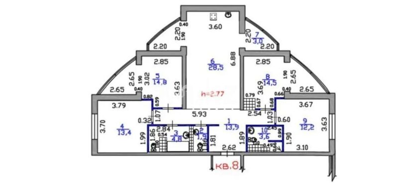 Продажа 5-комнатной квартиры, 111.6 м² - Продажа пятикомнатных и более квартир от собственников в Казахстане фото 3 из 3