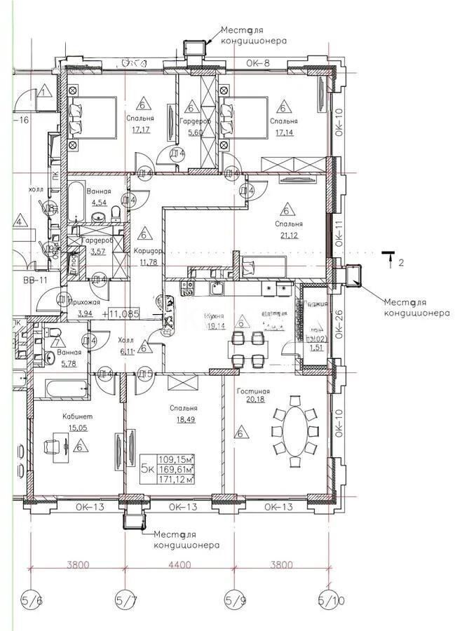Продажа 6-комнатной квартиры, 170 м² - Продажа пятикомнатных и более квартир в блочном доме в Астане - страница 2 фото 5 из 5