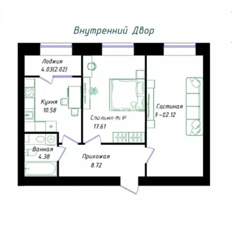 Продажа 2-комнатной квартиры, 65.43 м² - Продажа двухкомнатных квартир от собственников в Казахстане - страница 11 фото 5 из 5