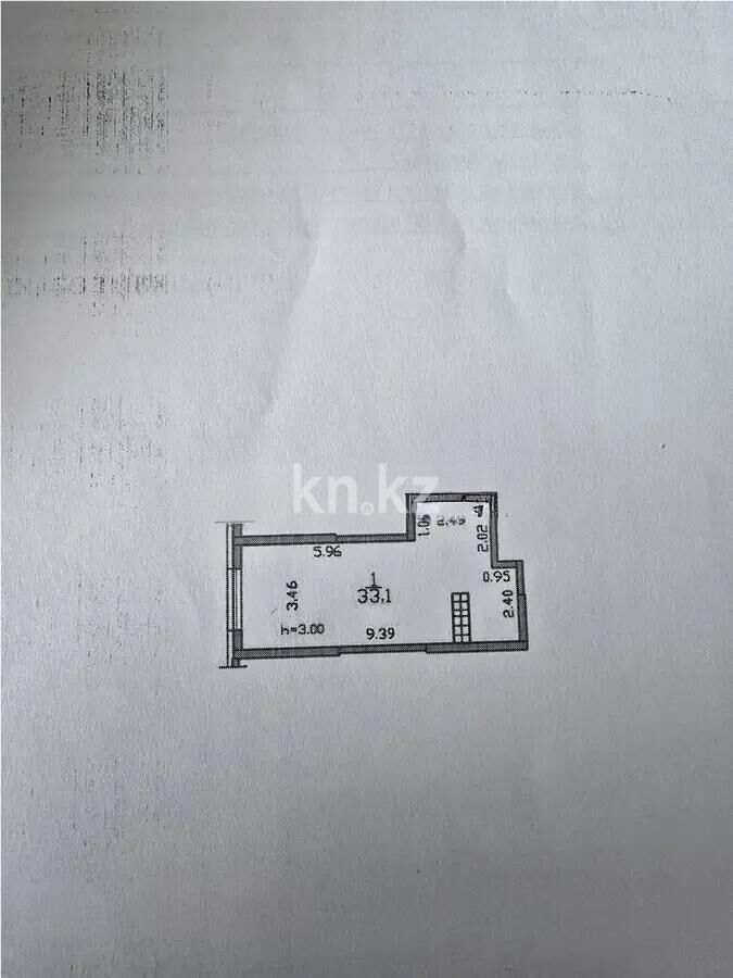 Продажа 1-комнатной квартиры, 33.1 м² - Продажа однокомнатных квартир в Турксибском р-не Алматы - страница 3 фото 1 из 1
