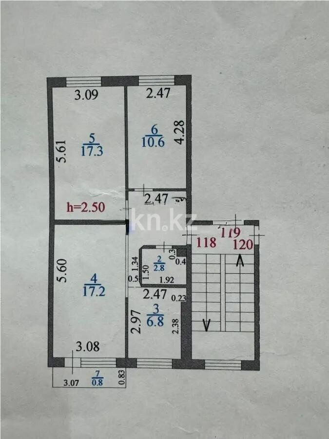 Продажа 3-комнатной квартиры, 62 м² - Продажа трехкомнатных квартир в Майкудуке Караганды - страница 2 фото 5 из 5