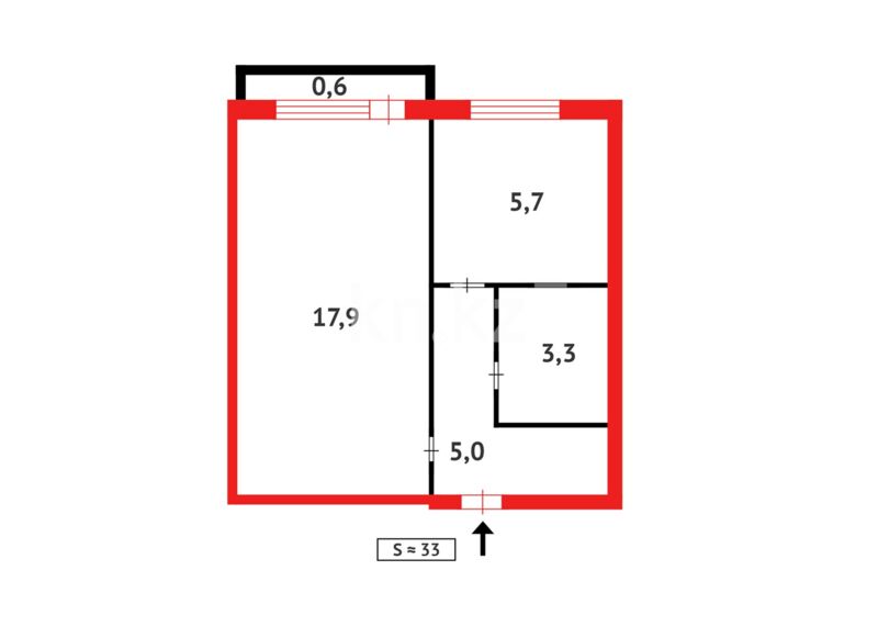 Продажа 1-комнатной квартиры, 32 м² - Продажа квартир в Сортировке Караганды фото 11 из 11