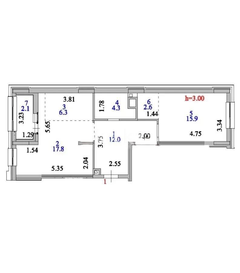Продажа 3-комнатной квартиры, 61 м² - Продажа квартир в монолитно-каркасном доме в Астане - страница 146 фото 1 из 1