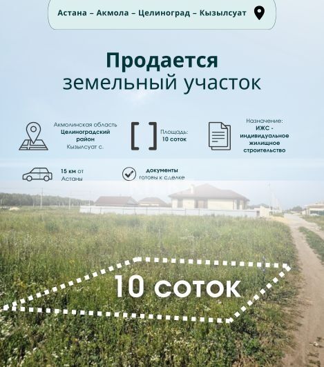Продажа участка, 10 сот. - Продажа земельных участков в Казахстане - страница 2 фото 2 из 3