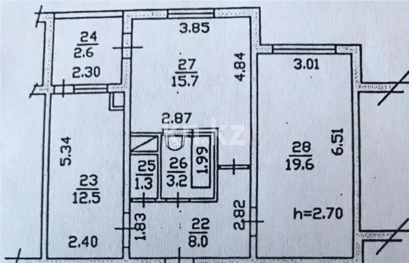 Продажа 2-комнатной квартиры, 63 м² - Продажа двухкомнатных квартир в монолитно-каркасном доме в Казахстане - страница 194 фото 1 из 1