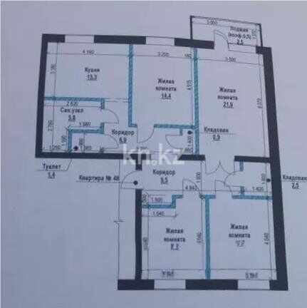 Продажа 4-комнатной квартиры, 103 м² - Продажа квартир в блочном доме в Темиртау фото 13 из 13