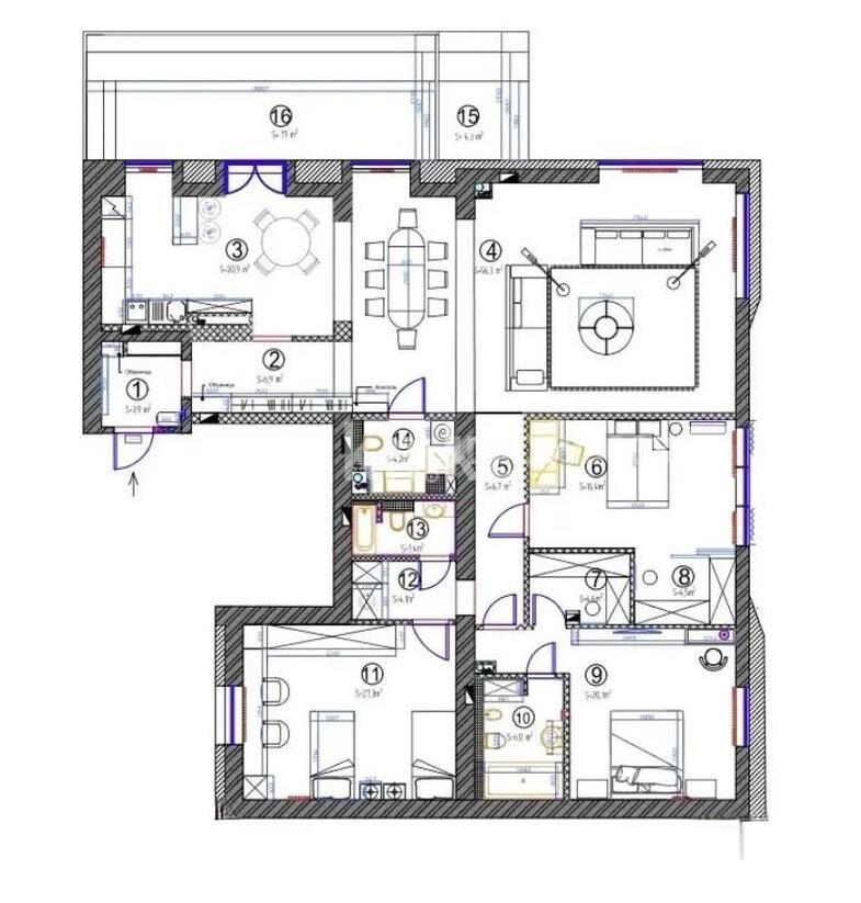 Продажа 4-комнатной квартиры, 200 м² - Продажа квартир в кирпичном доме в Астане - страница 207 фото 1 из 1
