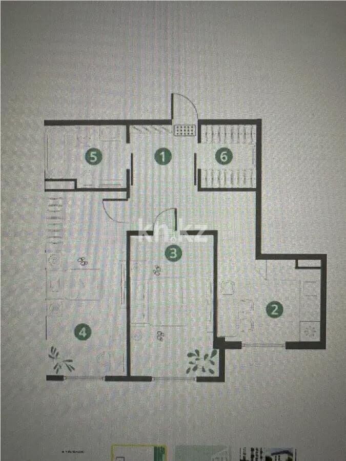 Продажа 2-комнатной квартиры, 72.4 м² - Продажа двухкомнатных квартир в Ауэзовском р-не Алматы фото 1 из 1