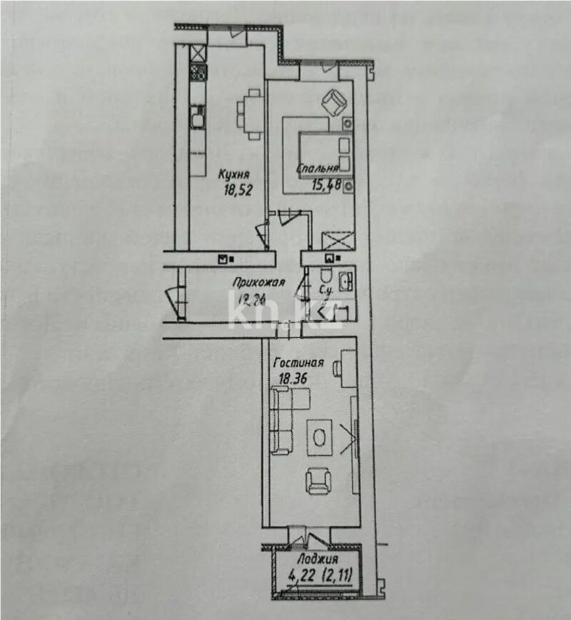 Продажа 2-комнатной квартиры, 68 м² - Продажа квартир от собственников в Астане - страница 17 фото 1 из 1