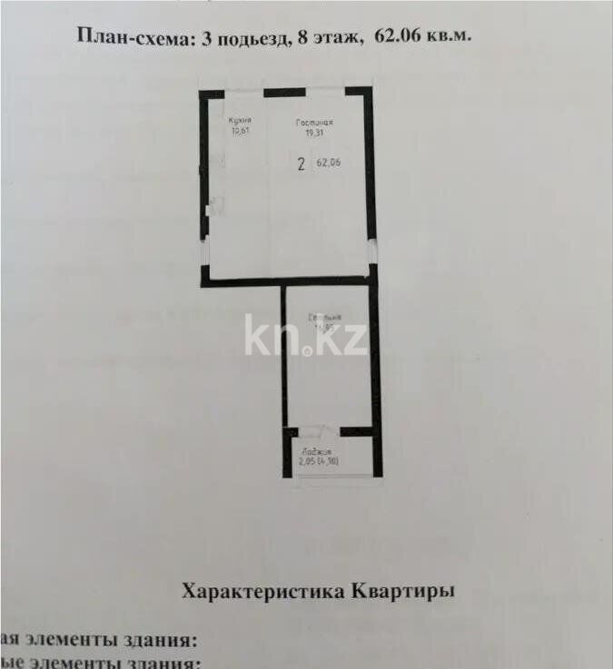 Продажа 2-комнатной квартиры, 62.06 м² - Продажа квартир в кирпичном доме в Астане - страница 59 фото 1 из 1