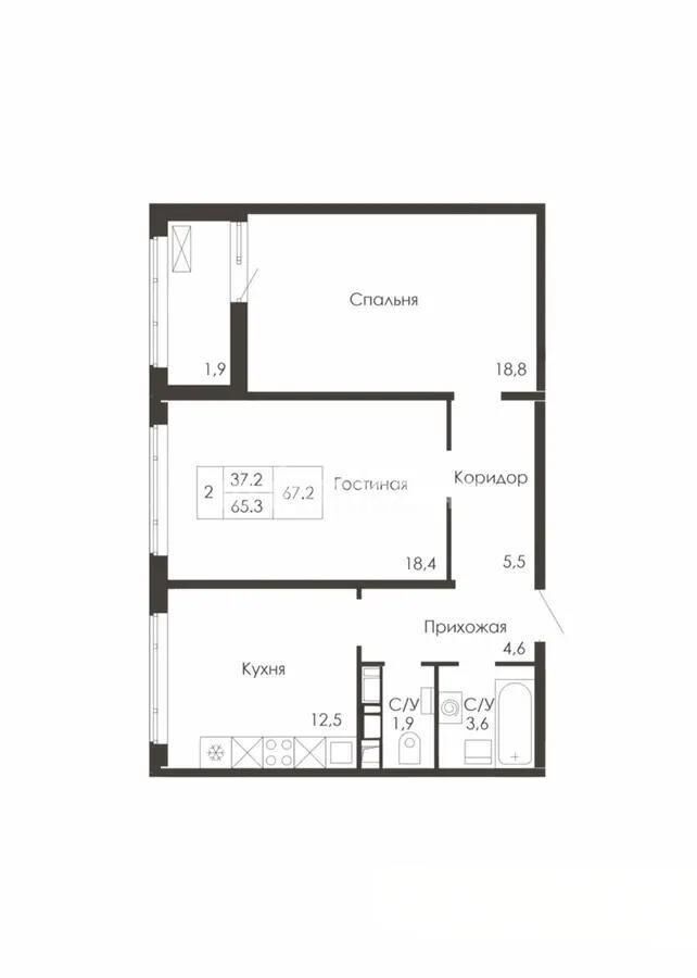 Продажа 2-комнатной квартиры, 67.2 м² - Продажа двухкомнатных квартир в р-не Сарайшык Астаны - страница 27 фото 1 из 1