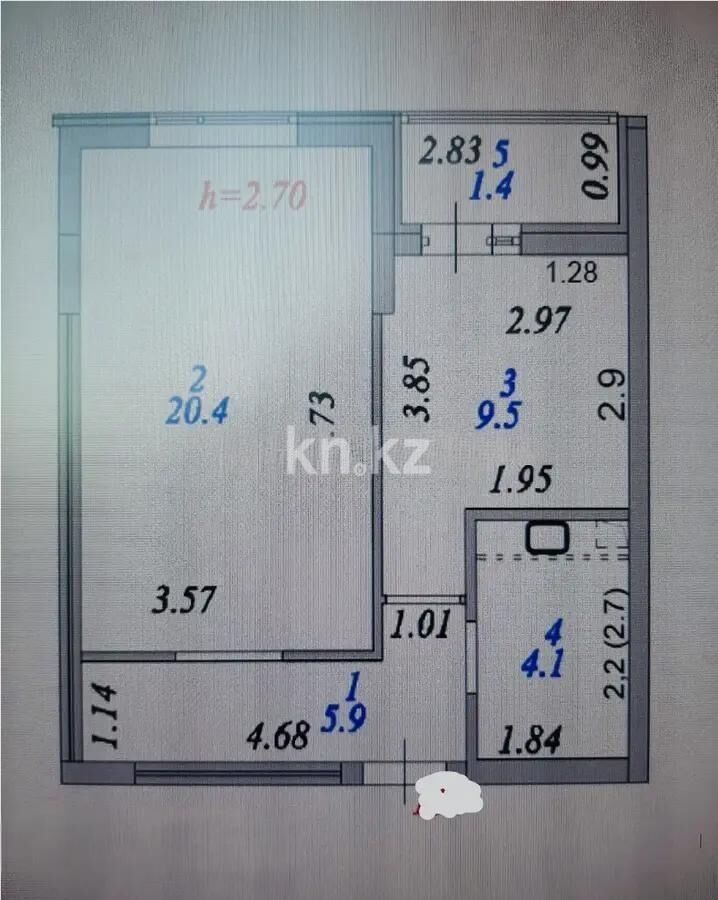 Продажа 1-комнатной квартиры, 41.3 м² - Продажа однокомнатных квартир в р-не Сарайшык Астаны - страница 10 фото 4 из 4