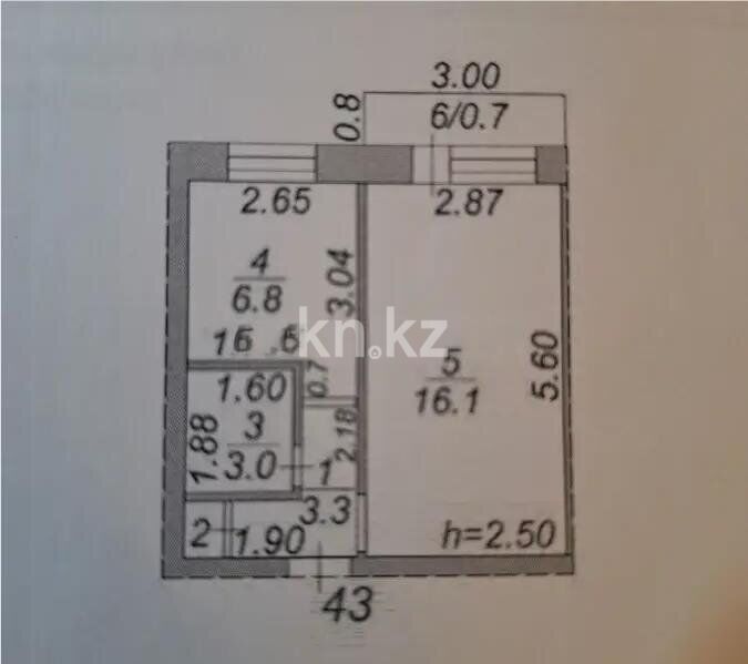 Продажа 1-комнатной квартиры, 30 м² - Недвижимость в Темиртау фото 4 из 4