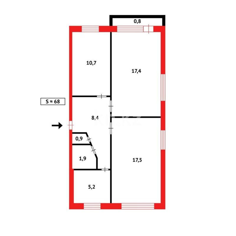 Продажа 3-комнатной квартиры, 63 м² - Продажа трехкомнатных квартир в Темиртау - страница 2 фото 15 из 16