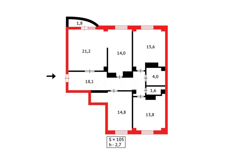 Продажа 4-комнатной квартиры, 105 м² - Недвижимость в Астане - страница 29 фото 17 из 17
