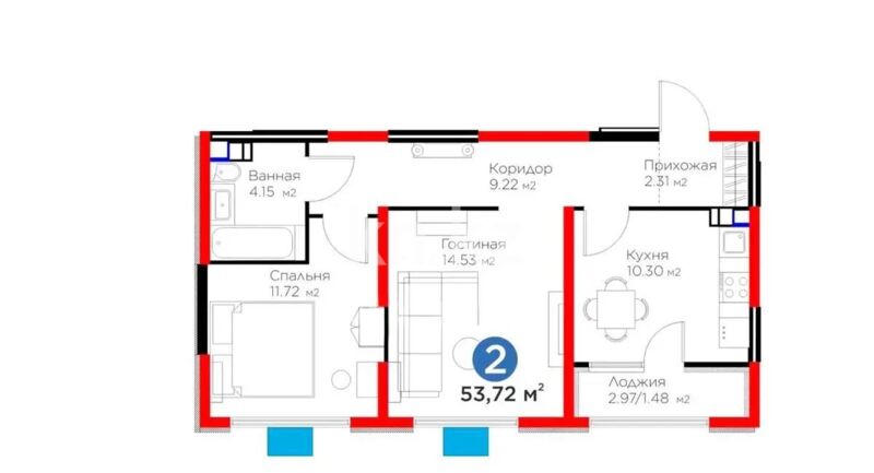 Продажа 2-комнатной квартиры, 54 м² - Продажа квартир от собственников в Алматы - страница 47 фото 3 из 3
